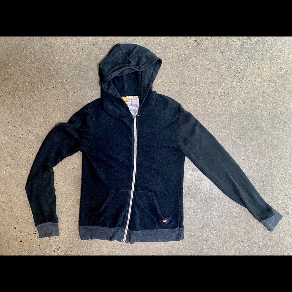 AVIATOR NATION lightning bolt zip hoodie